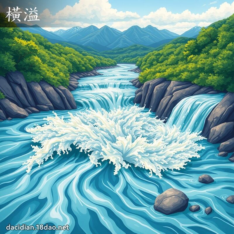 橫溢 - 國語大辭典配圖