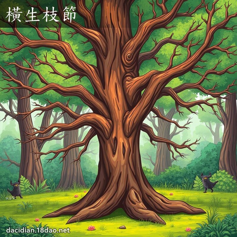 橫生枝節 - 國語大辭典配圖