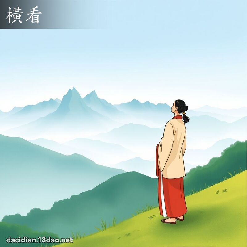 横看 - 国语大辞典配图