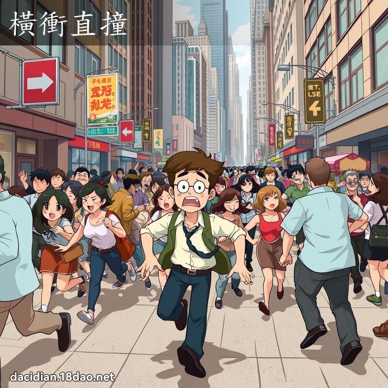 橫衝直撞 - 國語大辭典配圖