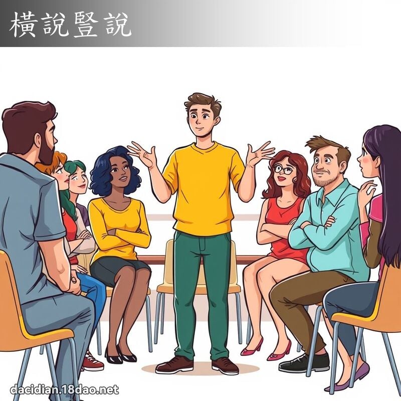 横说竖说 - 国语大辞典配图