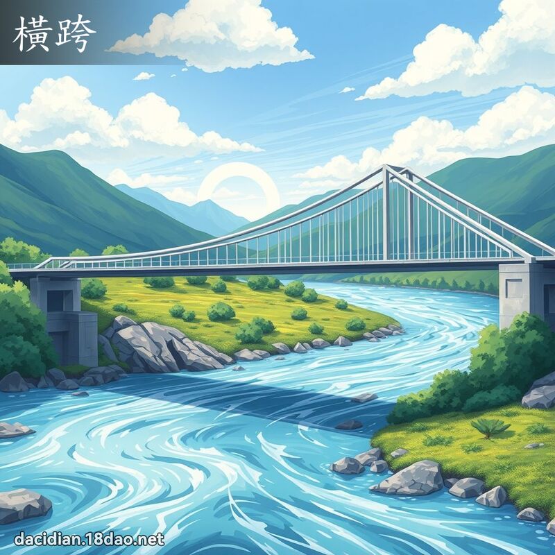橫跨 - 國語大辭典配圖