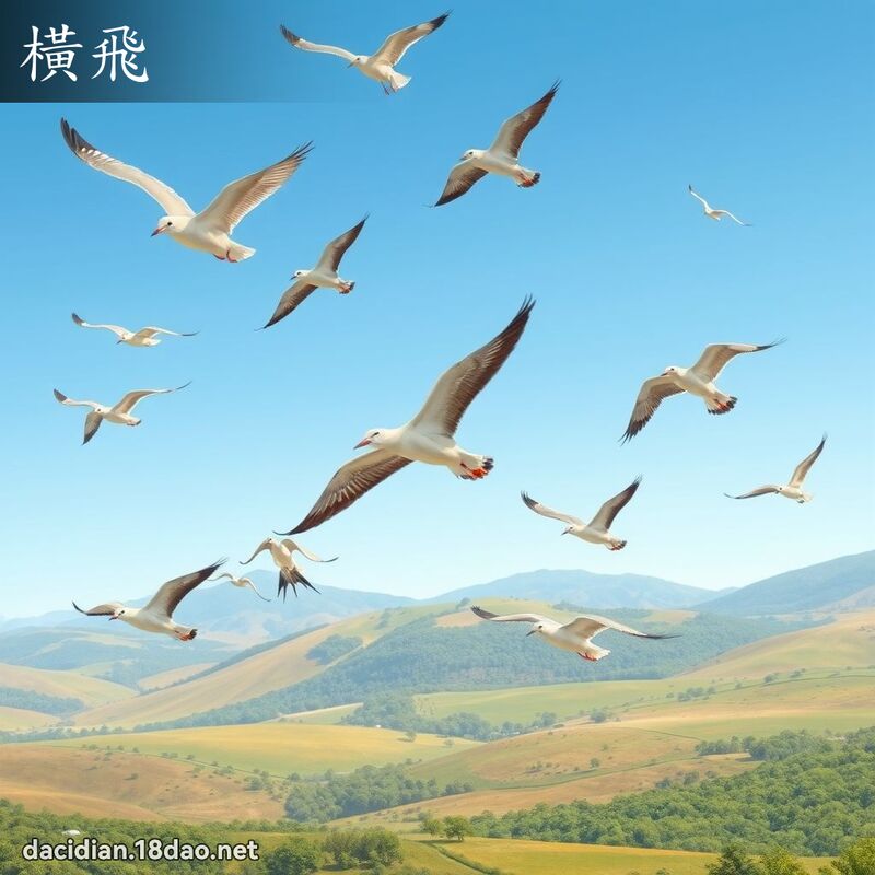 横飞 - 国语大辞典配图