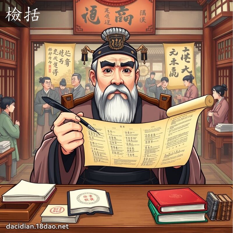 檢括 - 國語大辭典配圖
