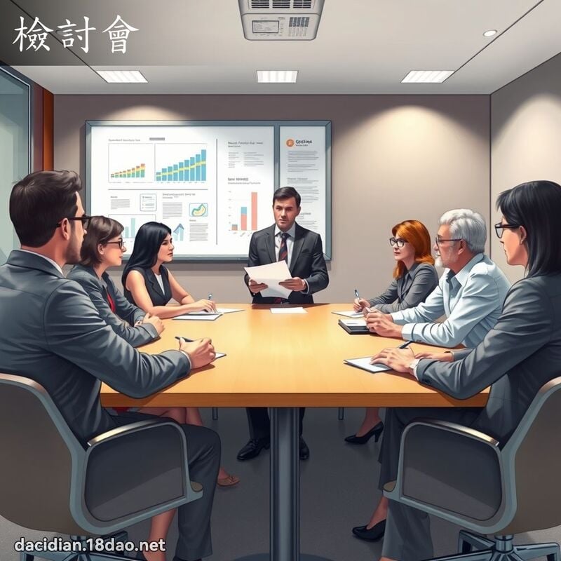 檢討會 - 國語大辭典配圖