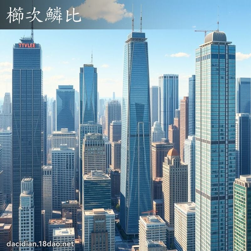 櫛次鱗比 - 國語大辭典配圖