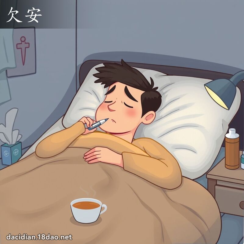 欠安 - 国语大辞典配图
