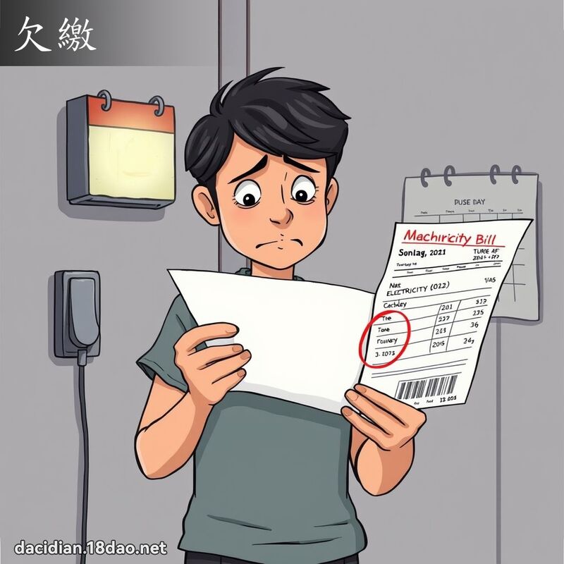 欠繳 - 國語大辭典配圖