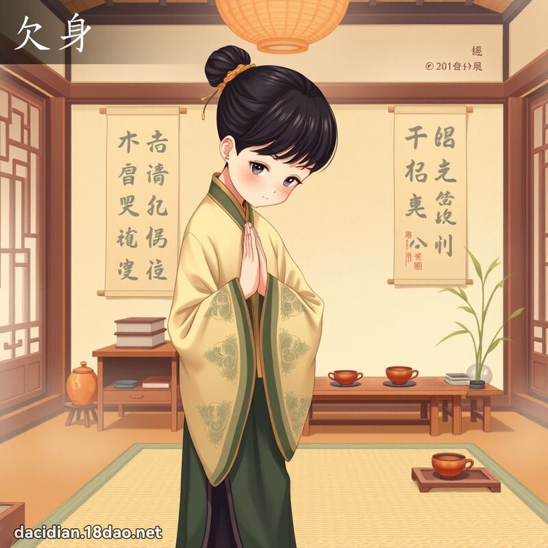 欠身 - 國語大辭典配圖