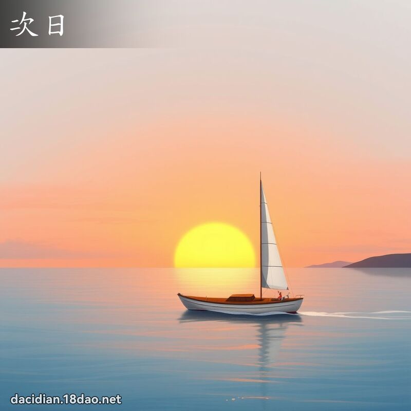次日 - 國語大辭典配圖