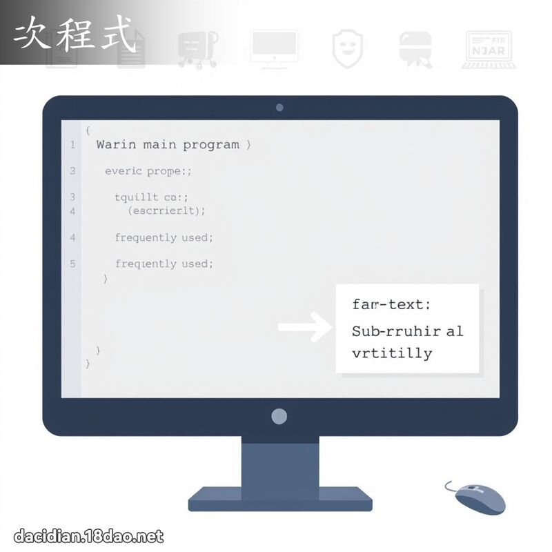 次程式 - 國語大辭典配圖