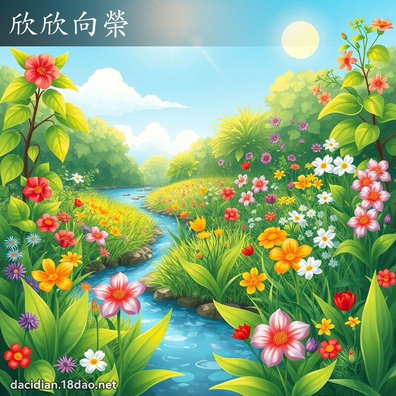 欣欣向荣 - 国语大辞典配图