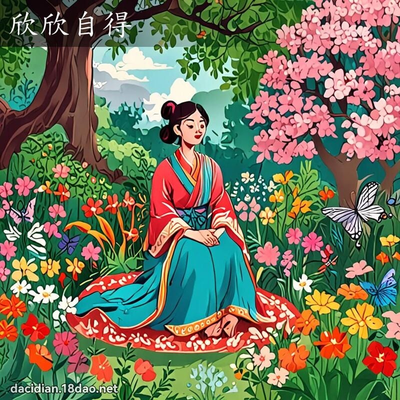 欣欣自得 - 国语大辞典配图