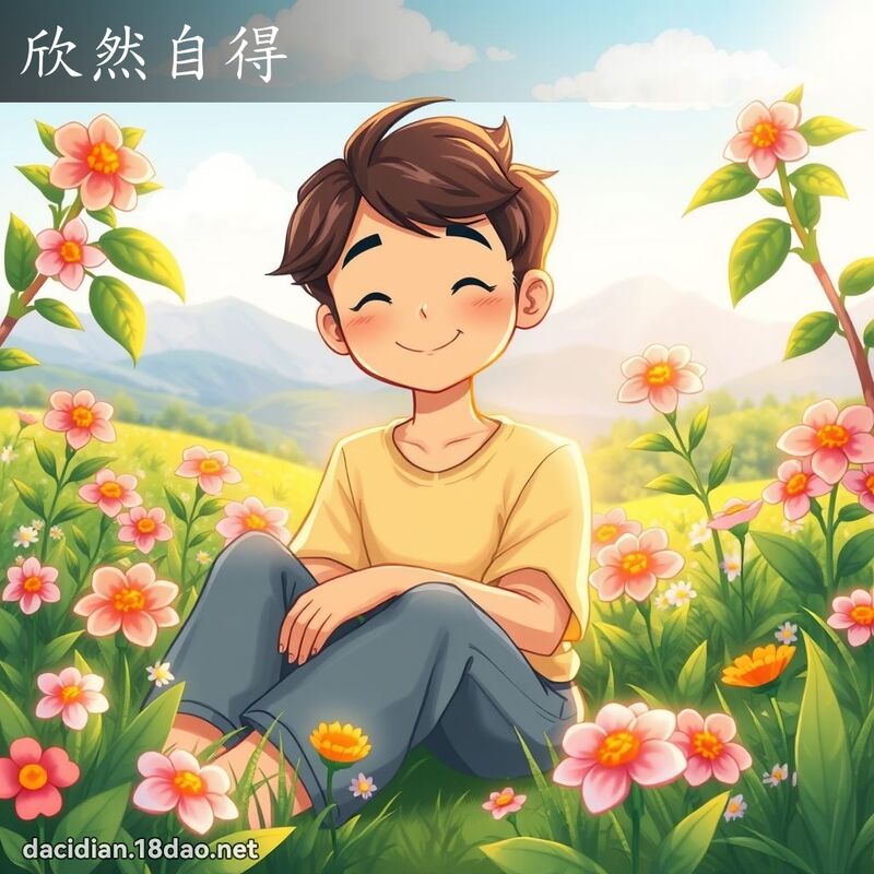 欣然自得 - 國語大辭典配圖