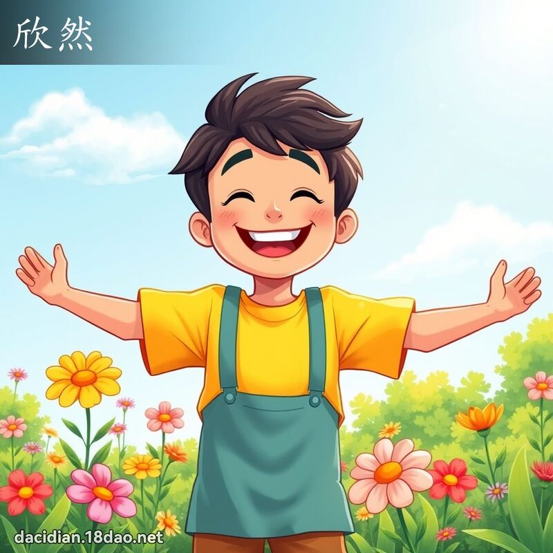 欣然 - 國語大辭典配圖