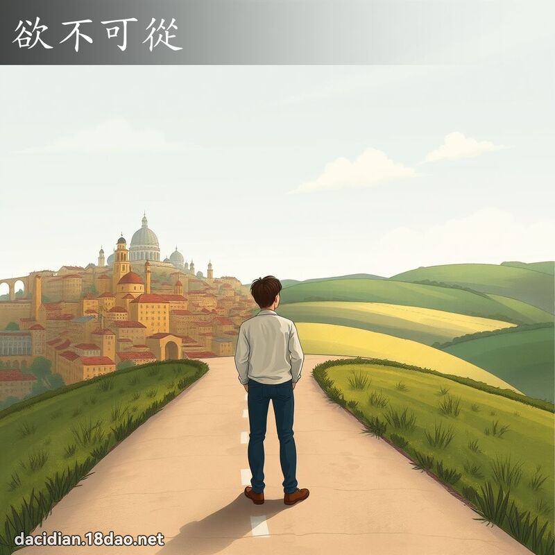 欲不可從 - 國語大辭典配圖