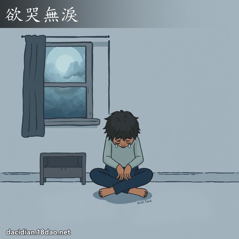欲哭無淚 - 國語大辭典配圖