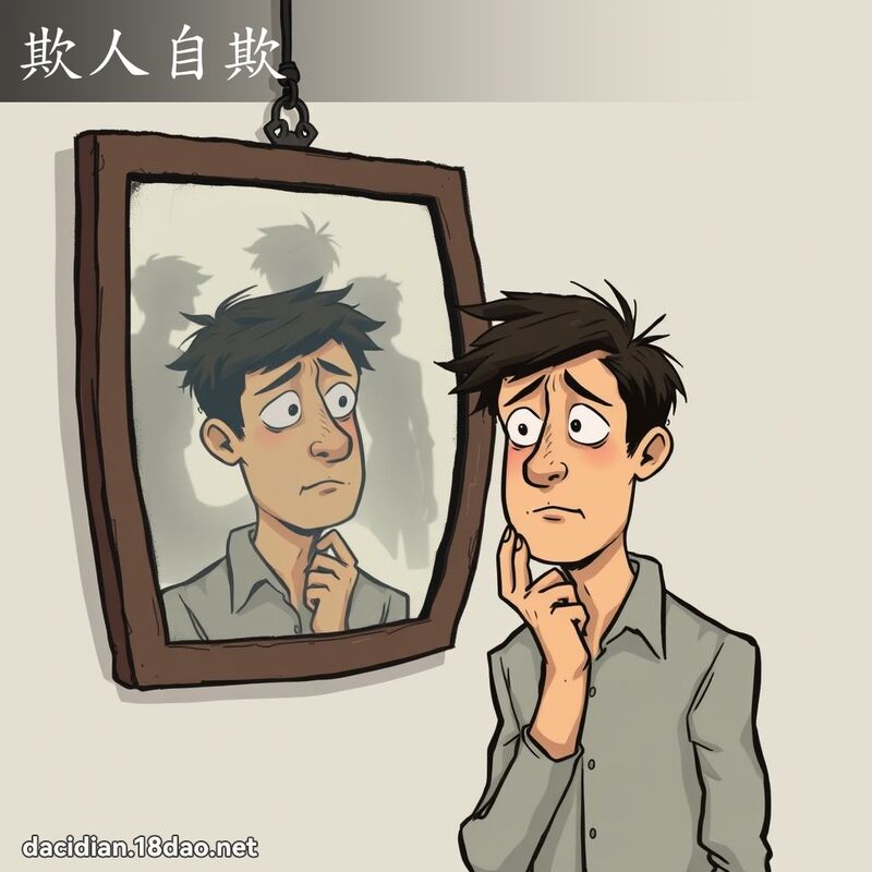 欺人自欺 - 国语大辞典配图