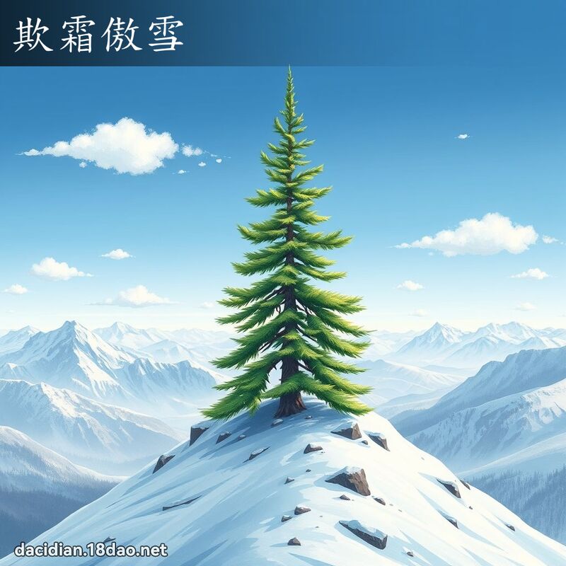 欺霜傲雪 - 国语大辞典配图
