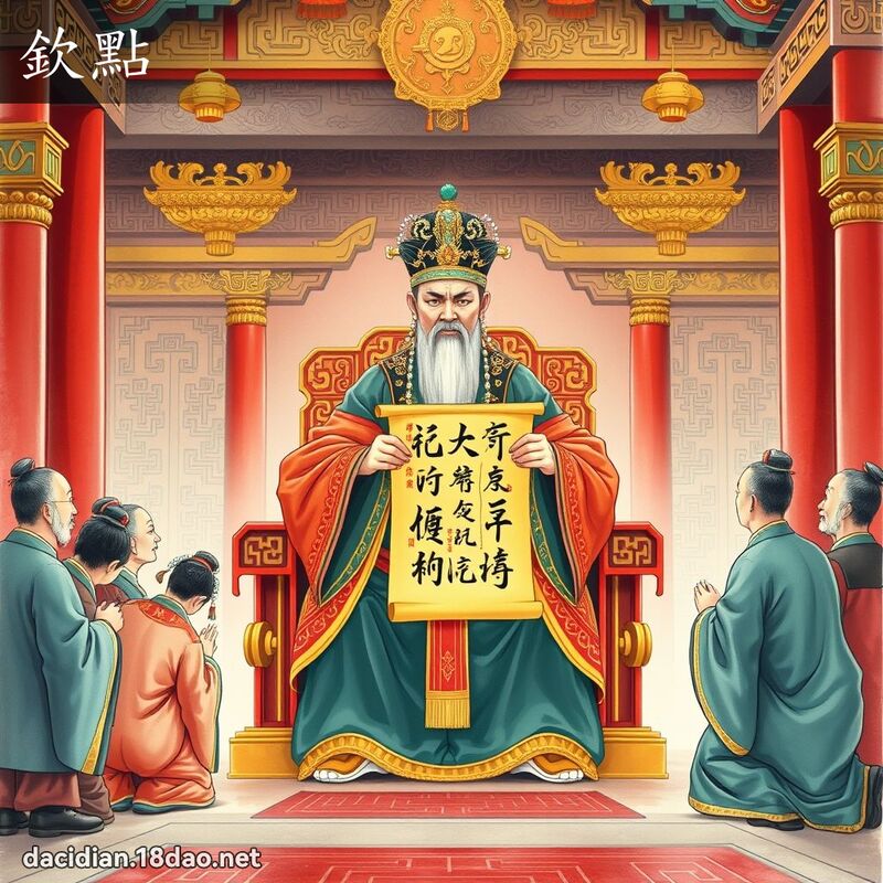 钦点 - 国语大辞典配图
