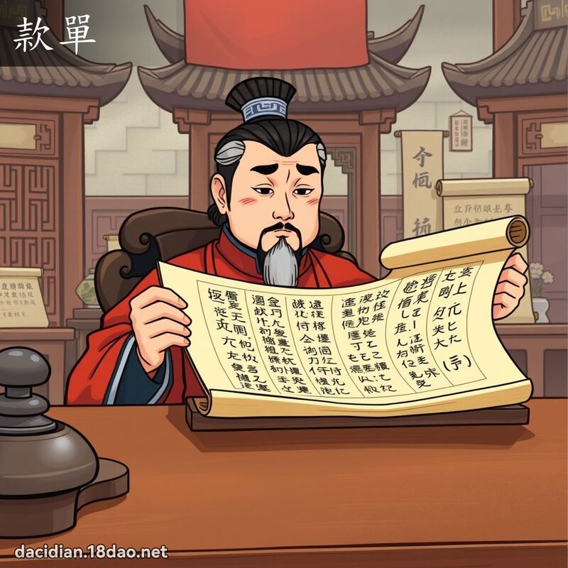 款单 - 国语大辞典配图