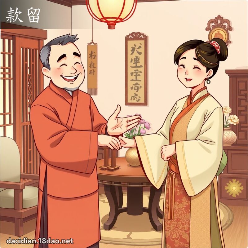 款留 - 國語大辭典配圖