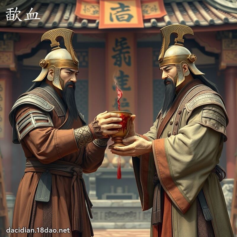 歃血 - 国语大辞典配图