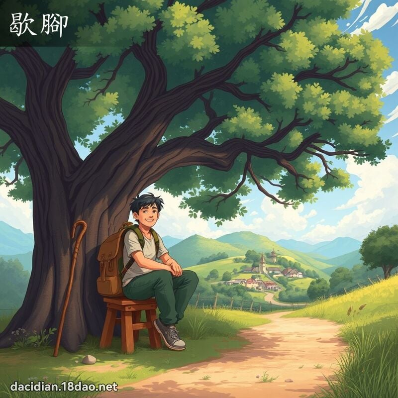 歇腳 - 國語大辭典配圖
