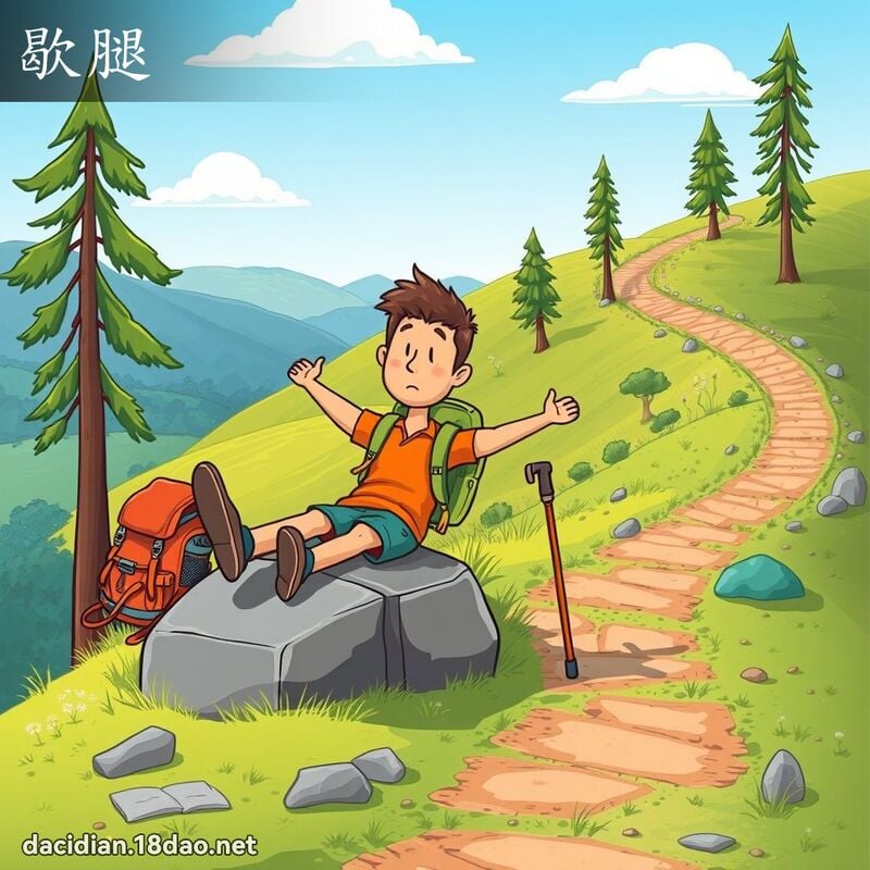 歇腿 - 國語大辭典配圖