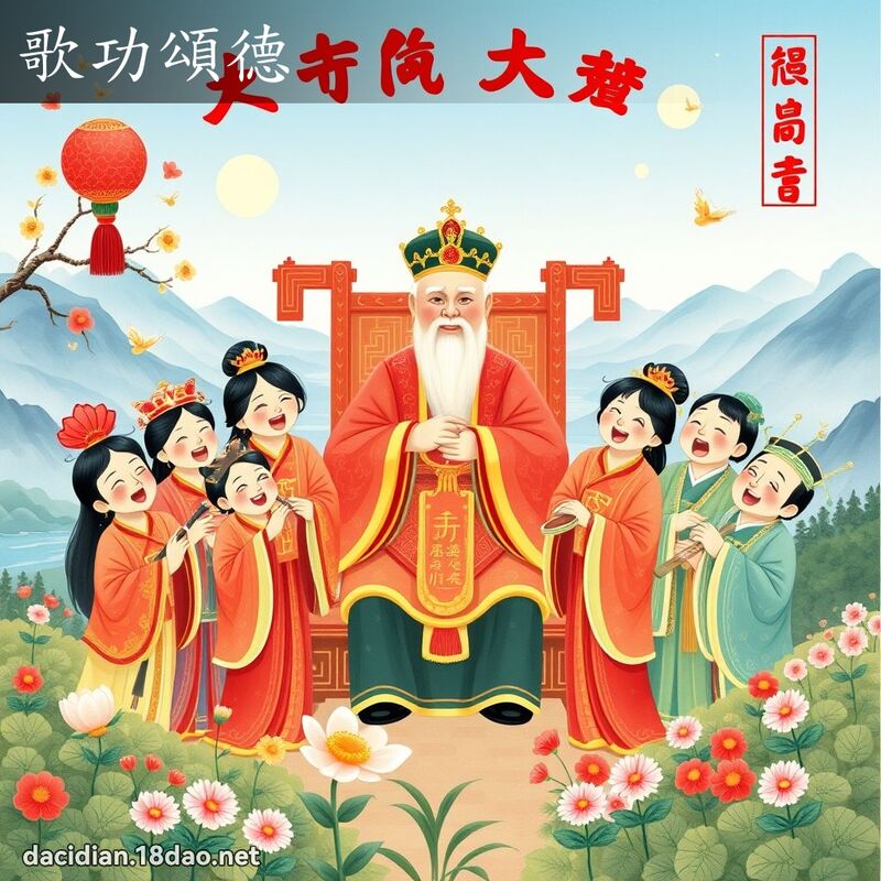 歌功頌德 - 國語大辭典配圖