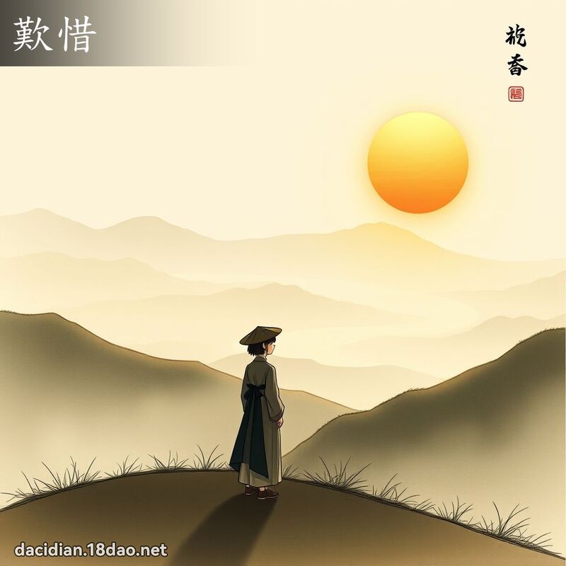 叹惜 - 国语大辞典配图