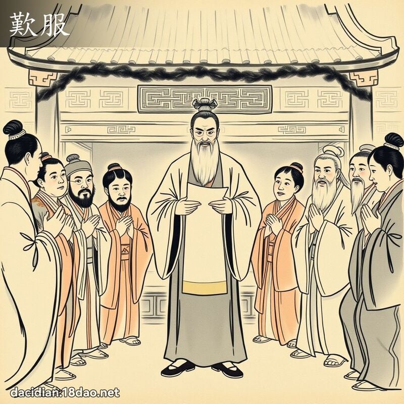 歎服 - 國語大辭典配圖