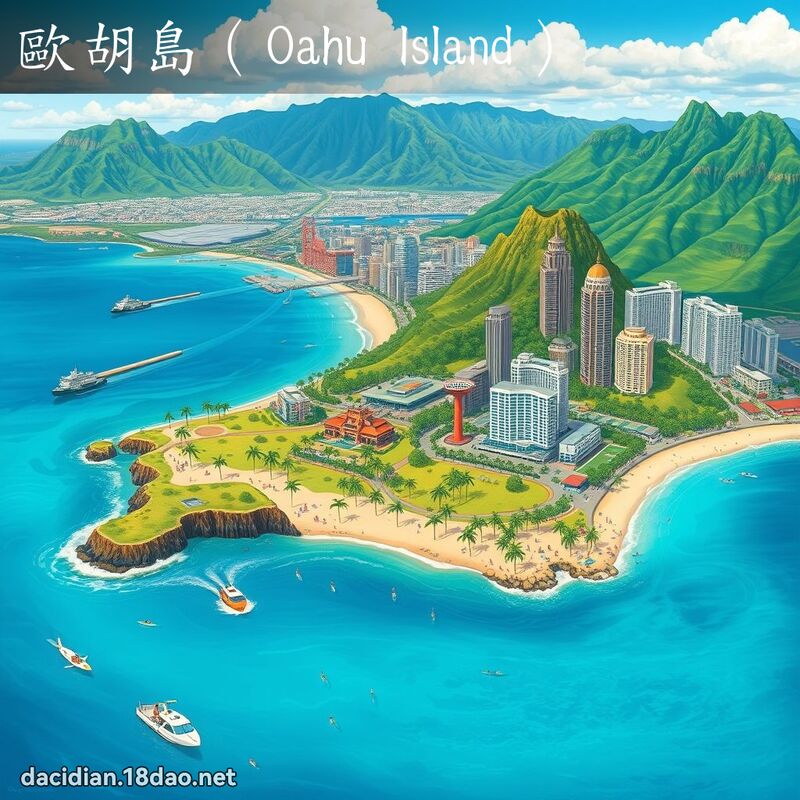 歐胡島（Oahu Island） - 國語大辭典配圖