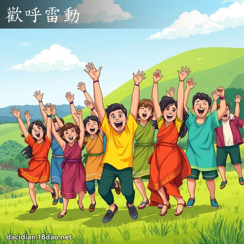 欢呼雷动 - 国语大辞典配图