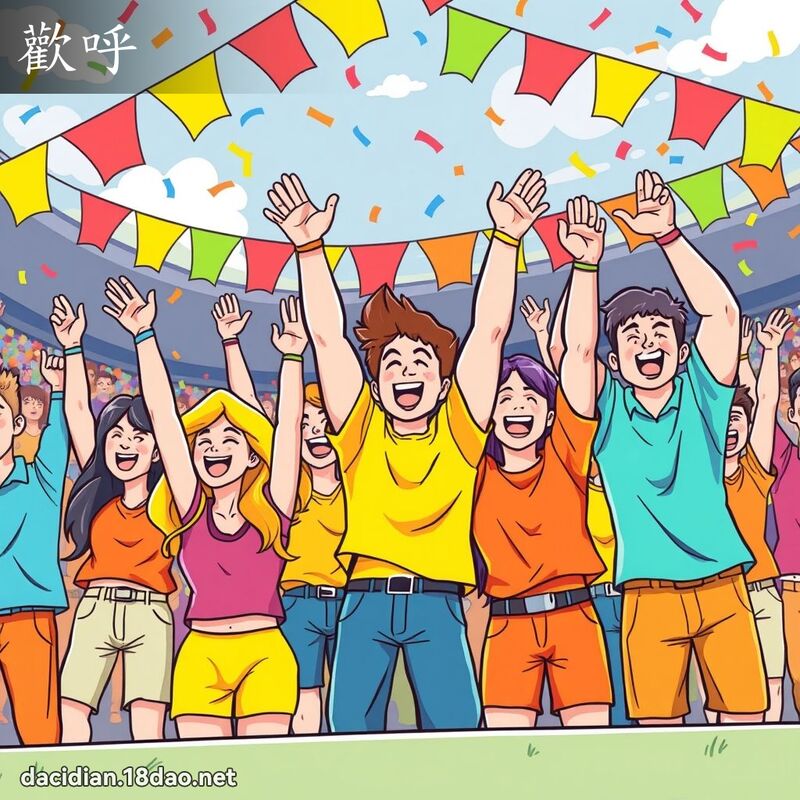 欢呼 - 国语大辞典配图