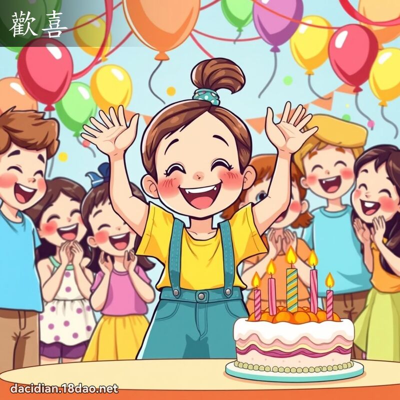 欢喜 - 国语大辞典配图