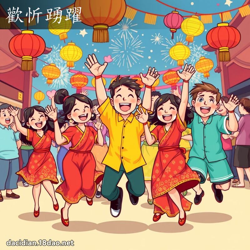 歡忻踴躍 - 國語大辭典配圖