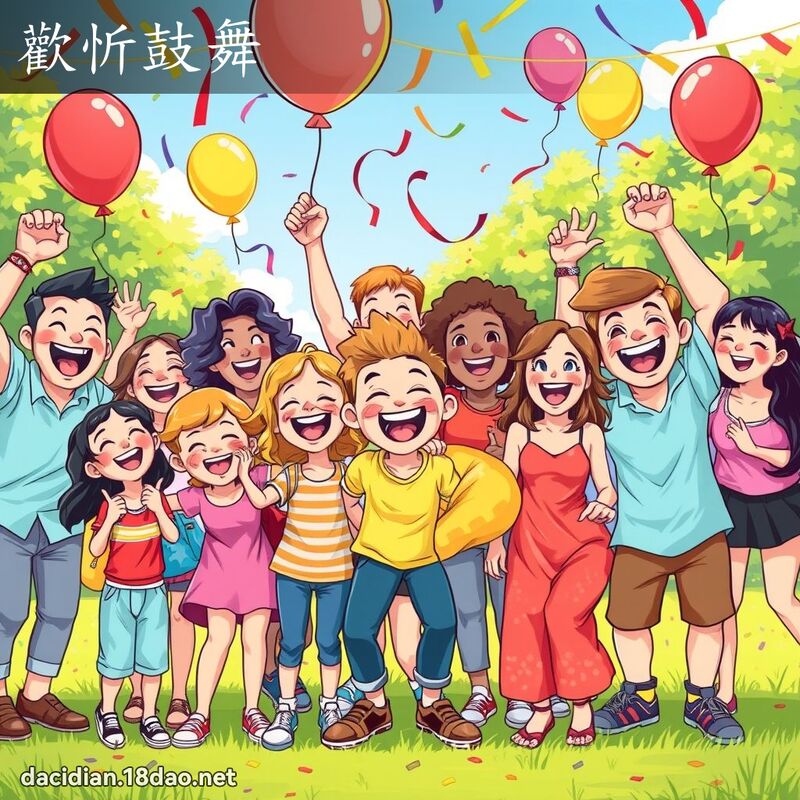 欢忻鼓舞 - 国语大辞典配图