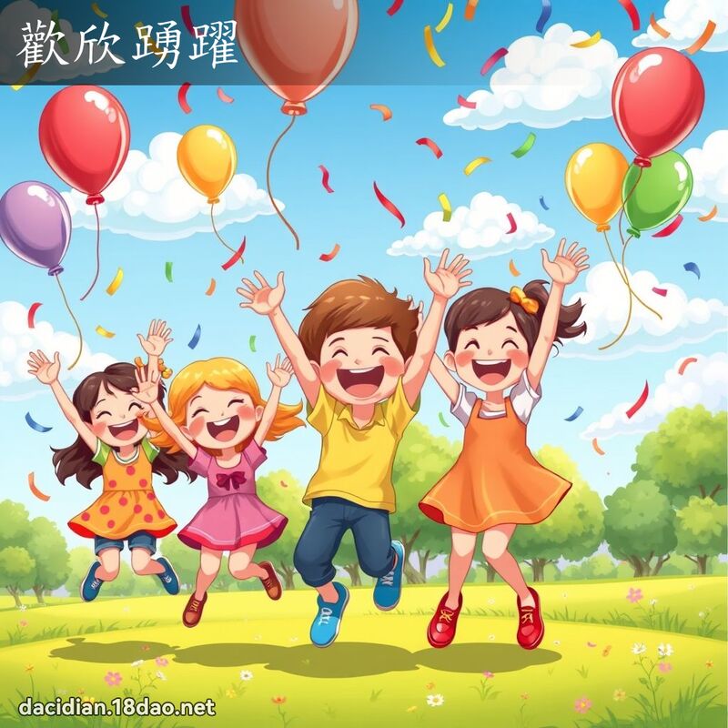 歡欣踴躍 - 國語大辭典配圖