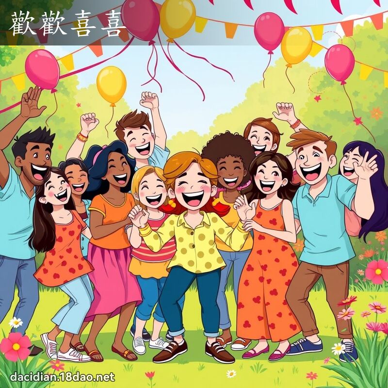 歡歡喜喜 - 國語大辭典配圖