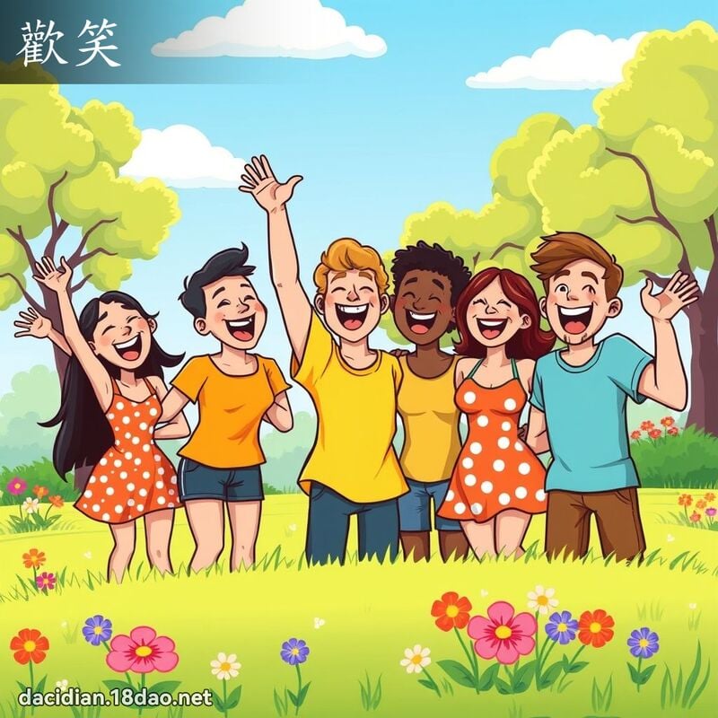 歡笑 - 國語大辭典配圖