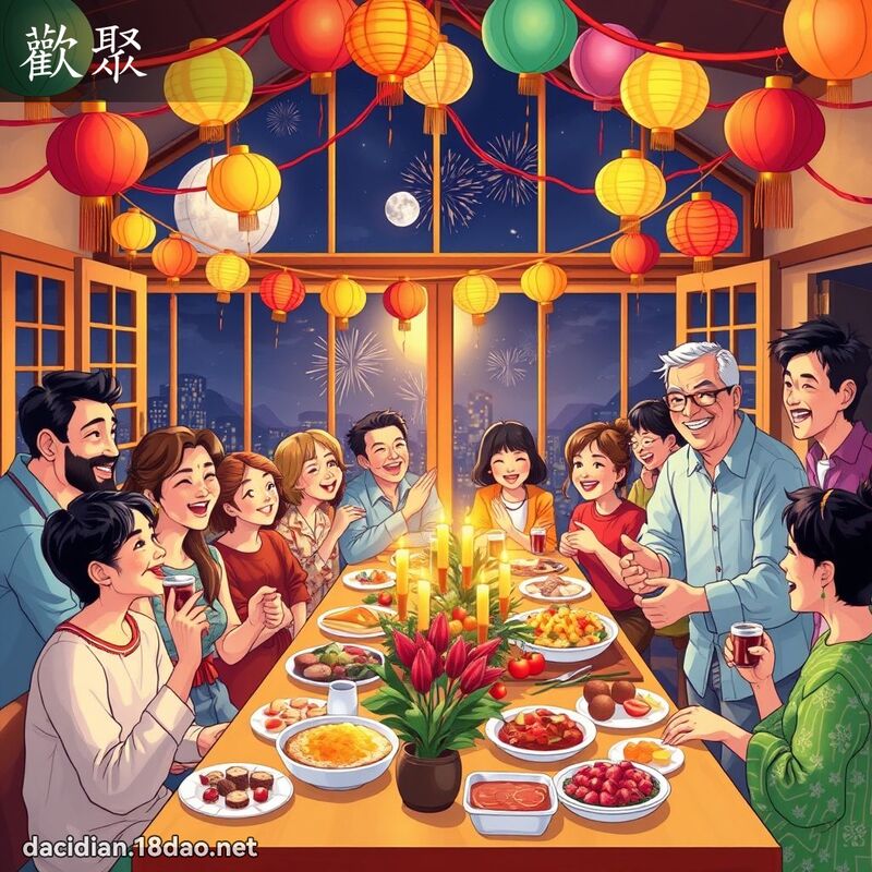 歡聚 - 國語大辭典配圖