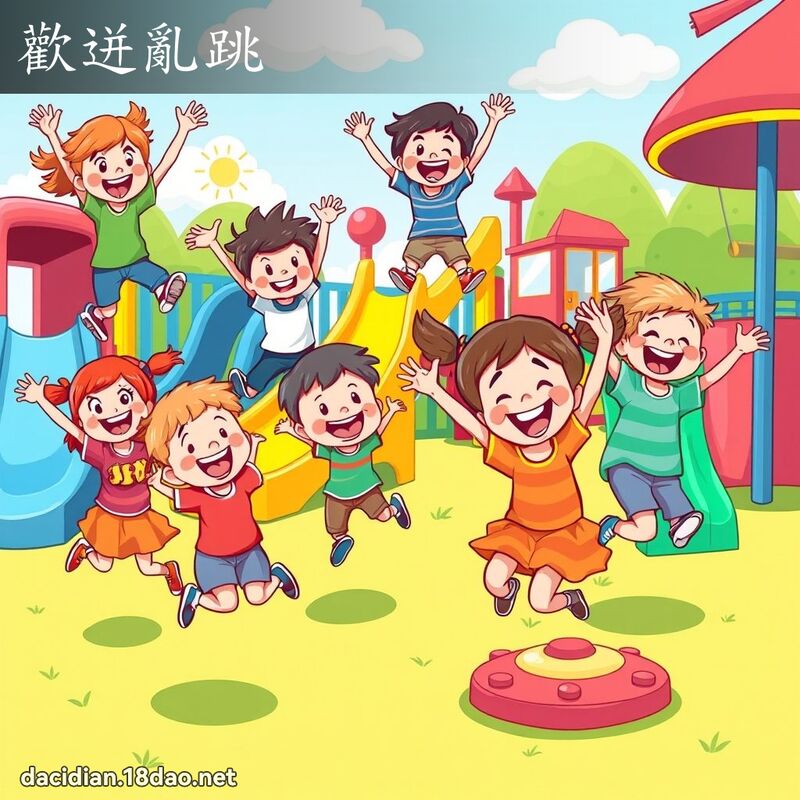 歡迸亂跳 - 國語大辭典配圖