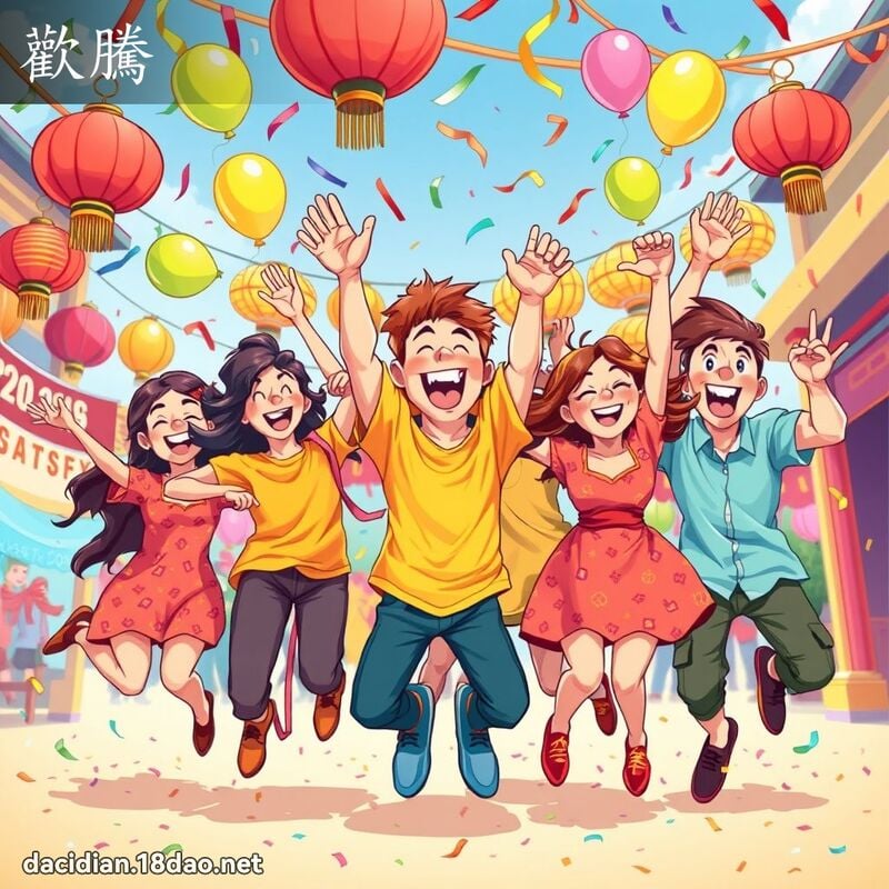 歡騰 - 國語大辭典配圖