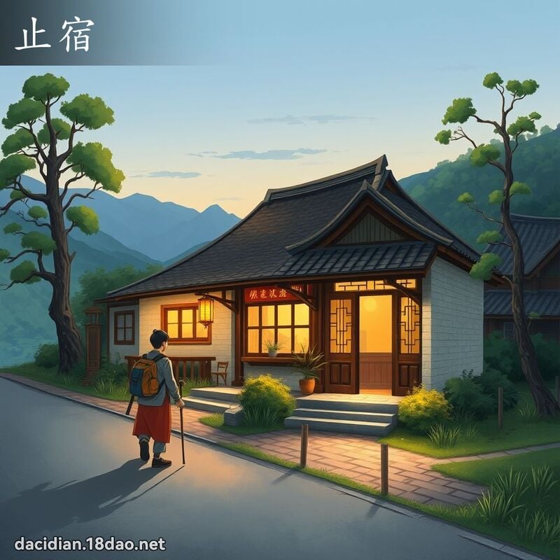止宿 - 国语大辞典配图