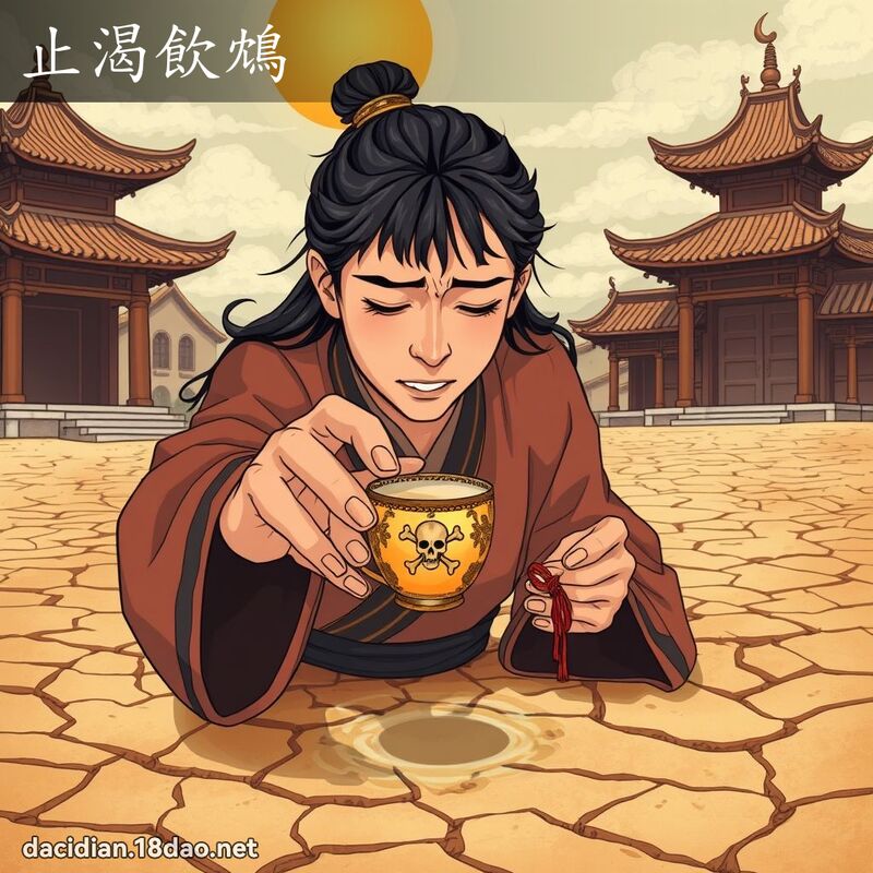 止渴飲鴆 - 國語大辭典配圖