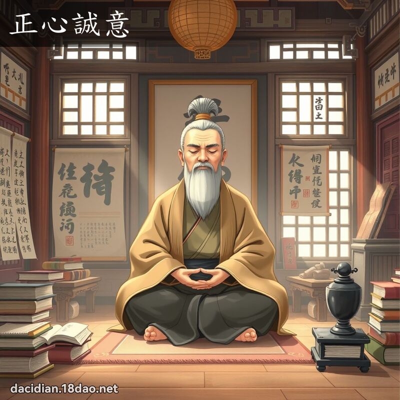 正心诚意 - 国语大辞典配图