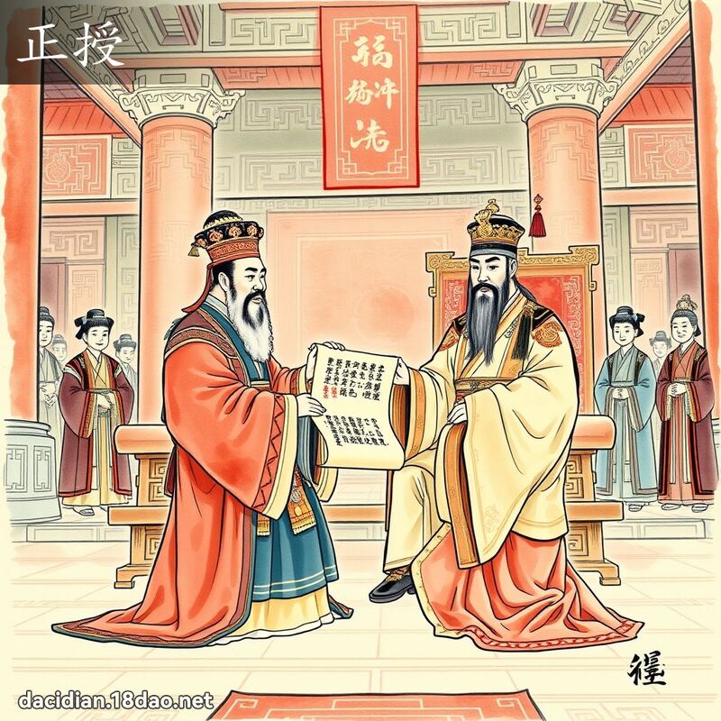 正授 - 國語大辭典配圖