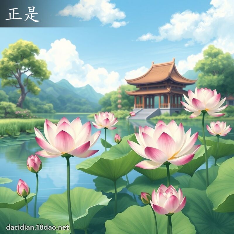 正是 - 国语大辞典配图