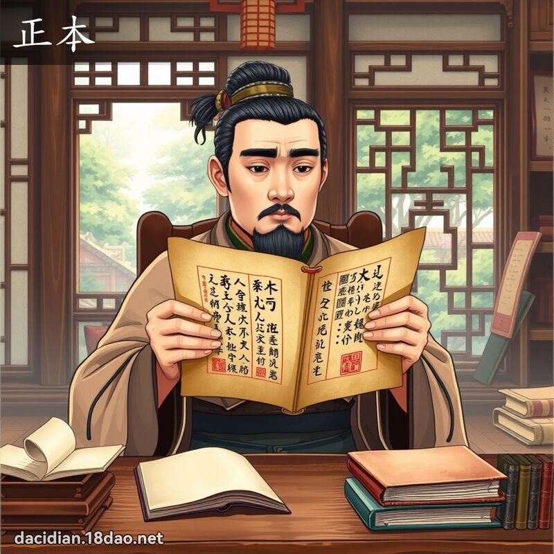 正本 - 國語大辭典配圖